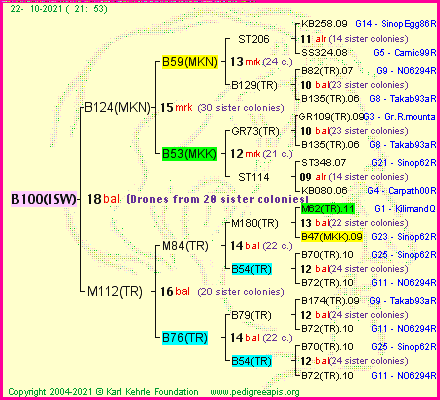 Pedigree of B100(ISW) :
four generations presented
it's temporarily unavailable, sorry!