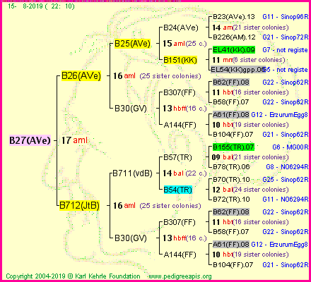 Pedigree of B27(AVe) :
four generations presented<br />it's temporarily unavailable, sorry!