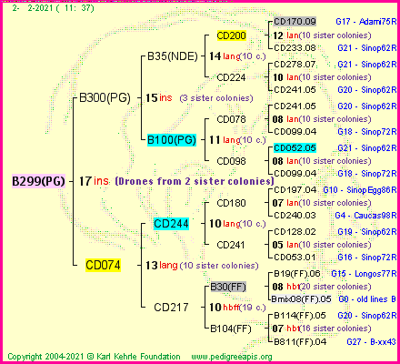 Pedigree of B299(PG) :
four generations presented
it's temporarily unavailable, sorry!