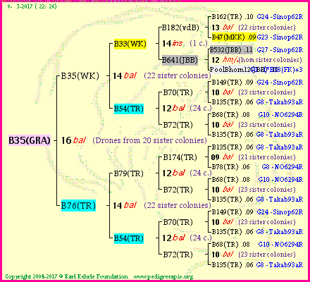 Pedigree of B35(GRA) :
four generations presented<br />it's temporarily unavailable, sorry!