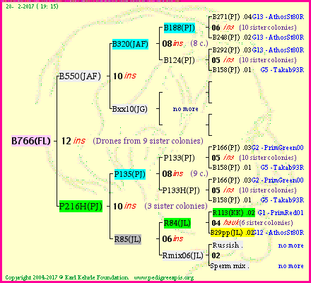 Pedigree of B766(FL) :
four generations presented<br />it's temporarily unavailable, sorry!