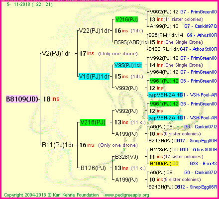 Pedigree of B8109(JD) :
four generations presented<br />it's temporarily unavailable, sorry!