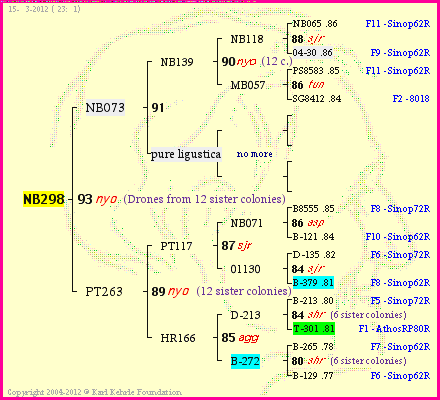 Pedigree of NB298 :
four generations presented<br />it's temporarily unavailable, sorry!